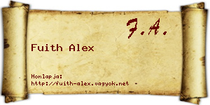 Fuith Alex névjegykártya